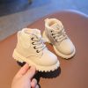 Winter Plush Kids Martin Boots Fashion Leather Shoes for Toddlers Baby Boy Girl Warm Soft Antislip Casual Short Boots Kids Shoes