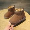 Winter Children Snow Boots Plush Warm Ankle Boots Outdoor Non-slip Cotton Shoes Soft Bottom Baby Boy Girl Casual Kids Sneakers