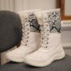 Winter Snow Boots Women Comfortable Ankle Boots Women Lace Up Warm Platform Boots Non-slip Mid-Calf Ladies Boots Botas Hombre