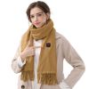 Electric Heated Winter Scarf USB Heating Neck Wrap Unisex Heated Neck Shawl Soft Warm Scarves 3 Heating Modes for Outdoor Cycling Skiing Skating