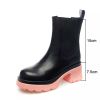 Winter Warm Plush Women's Boots High-heeled Thick-heeled Martin Boots