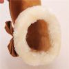 Sweet Bow Girls Shoes Winter Warm Ankle Boots Plush Baby Gril Princess Snow Boots Non-slip Casual Kids Cotton Shoes Size 21-30