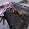 2021 Girls Leather Boots Boys Shoes Spring Autumn PU Leather Children Boots Fashion Toddler Kids Boots Long Tail Boots E09201