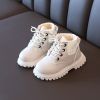 Winter Plush Kids Martin Boots Fashion Leather Shoes for Toddlers Baby Boy Girl Warm Soft Antislip Casual Short Boots Kids Shoes