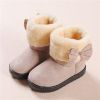Sweet Bow Girls Shoes Winter Warm Ankle Boots Plush Baby Gril Princess Snow Boots Non-slip Casual Kids Cotton Shoes Size 21-30
