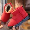 Winter Children Snow Boots Plush Warm Ankle Boots Outdoor Non-slip Cotton Shoes Soft Bottom Baby Boy Girl Casual Kids Sneakers