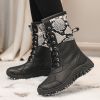 Winter Snow Boots Women Comfortable Ankle Boots Women Lace Up Warm Platform Boots Non-slip Mid-Calf Ladies Boots Botas Hombre
