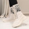 Winter Snow Boots Women Comfortable Ankle Boots Women Lace Up Warm Platform Boots Non-slip Mid-Calf Ladies Boots Botas Hombre